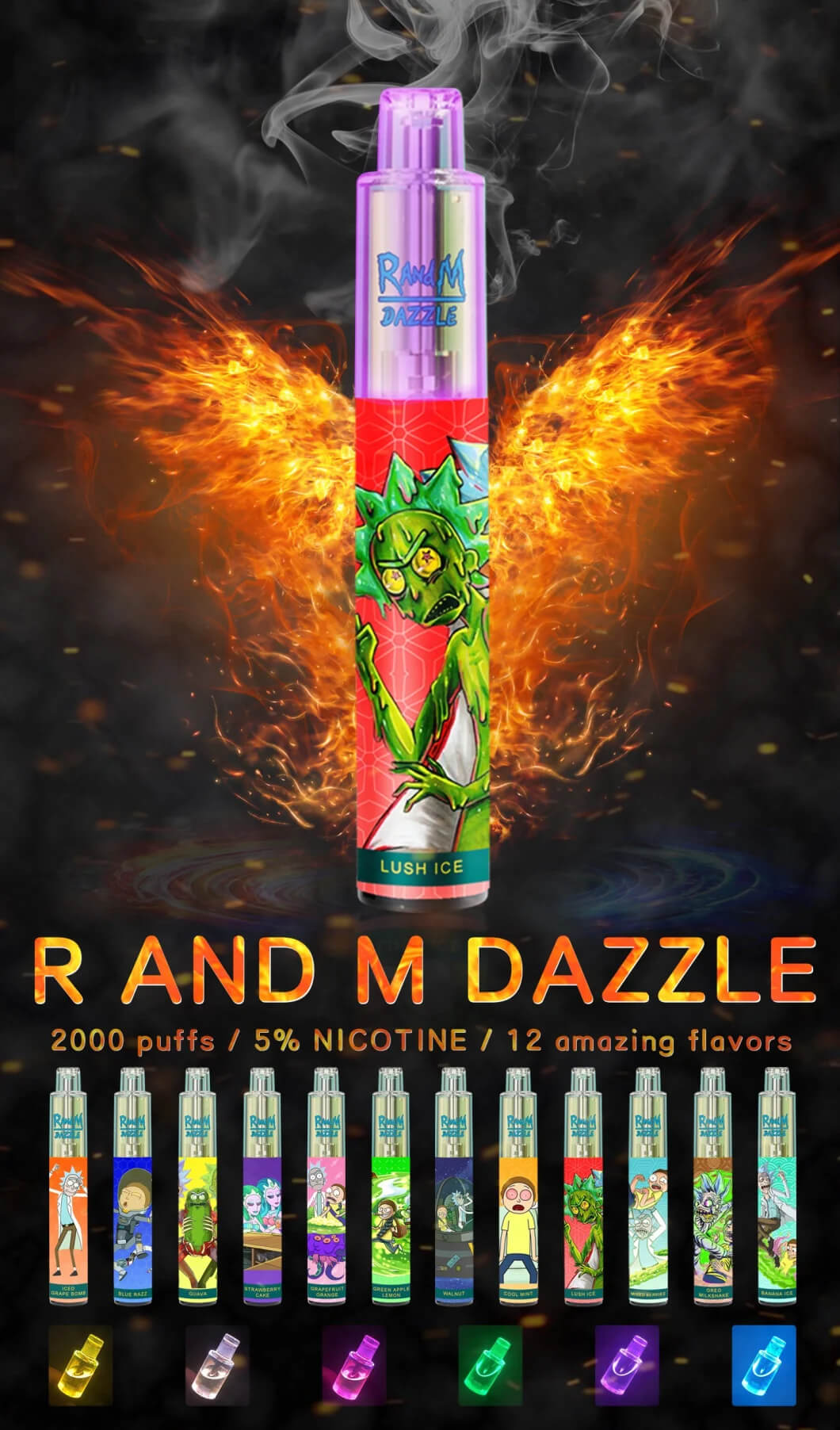 RandM Dazzle 2000Puffs Disposable Vape